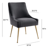 Beatrix Cognac Velvet Side Chair