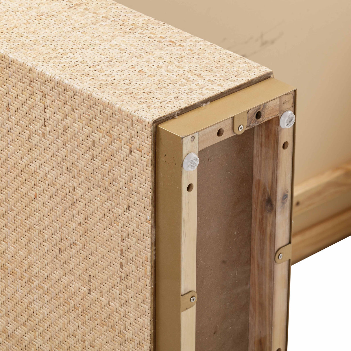 Akiba 96" Natural Ash & Rattan Rectangular Dining Table