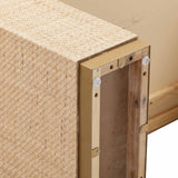 Akiba 96" Natural Ash & Rattan Rectangular Dining Table