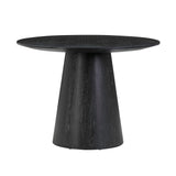 Sahara 41" Black Oak Round Dining Table