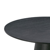 Sahara 41" Black Oak Round Dining Table