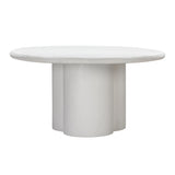 Elika 59" Faux Plaster Indoor / Outdoor Round Dining Table