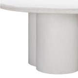 Elika 59" Faux Plaster Indoor / Outdoor Round Dining Table