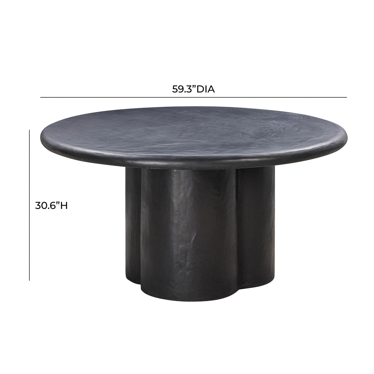 Elika 59" Faux Plaster Indoor / Outdoor Round Dining Table