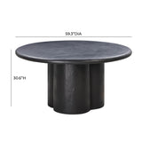 Elika 59" Faux Plaster Indoor / Outdoor Round Dining Table