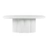 Elika 80" Faux Plaster Indoor / Outdoor Oval Dining Table