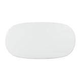 Elika 80" Faux Plaster Indoor / Outdoor Oval Dining Table