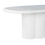 Elika 80" Faux Plaster Indoor / Outdoor Oval Dining Table