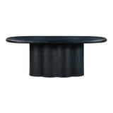 Elika 80" Faux Plaster Indoor / Outdoor Oval Dining Table