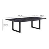 Shiloh 102" Black Ash Rectangular Dining Table
