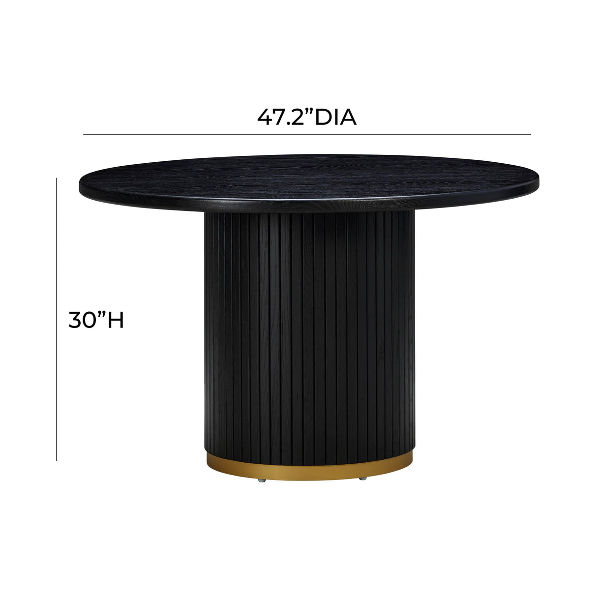 Chelsea 47" Oak Wood Round Dining Table