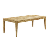 Brandyss 90" Natural Burl Rectangular Dining Table