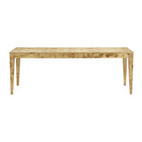 Brandyss 90" Natural Burl Rectangular Dining Table