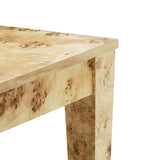 Brandyss 90" Natural Burl Rectangular Dining Table