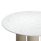 Parcino 47" Faux Terrazzo Concrete Indoor / Outdoor Round Dining Table