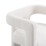 Sloane Bone White Upcycled Fabric Chair