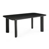 Jodie  68" Black Oak Rectangular Dining Table
