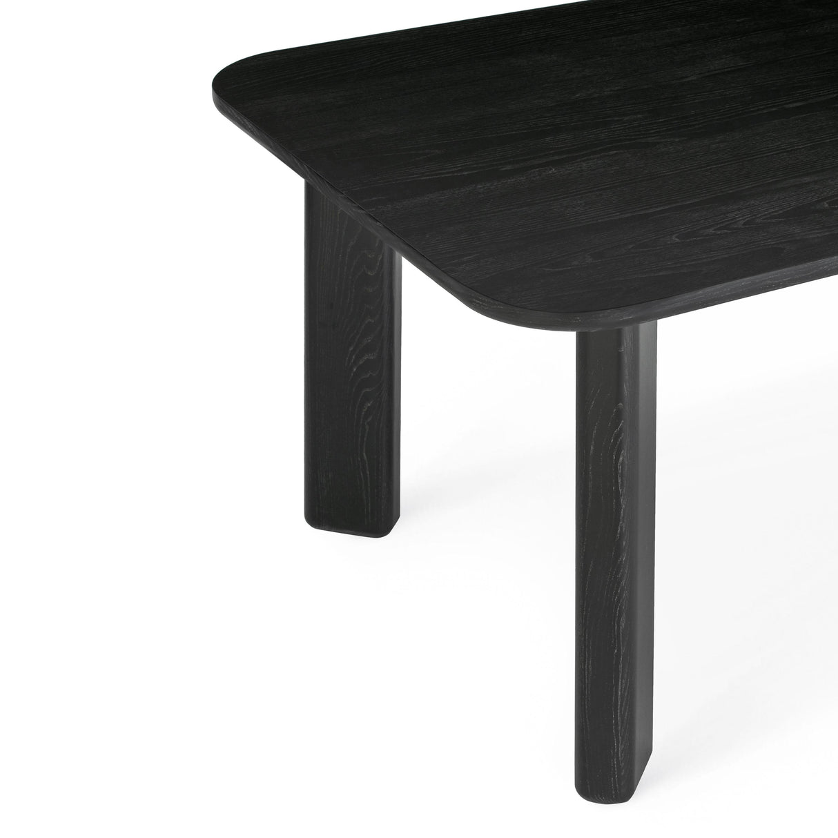 Jodie  68" Black Oak Rectangular Dining Table