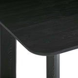Jodie  68" Black Oak Rectangular Dining Table