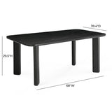 Jodie  68" Black Oak Rectangular Dining Table