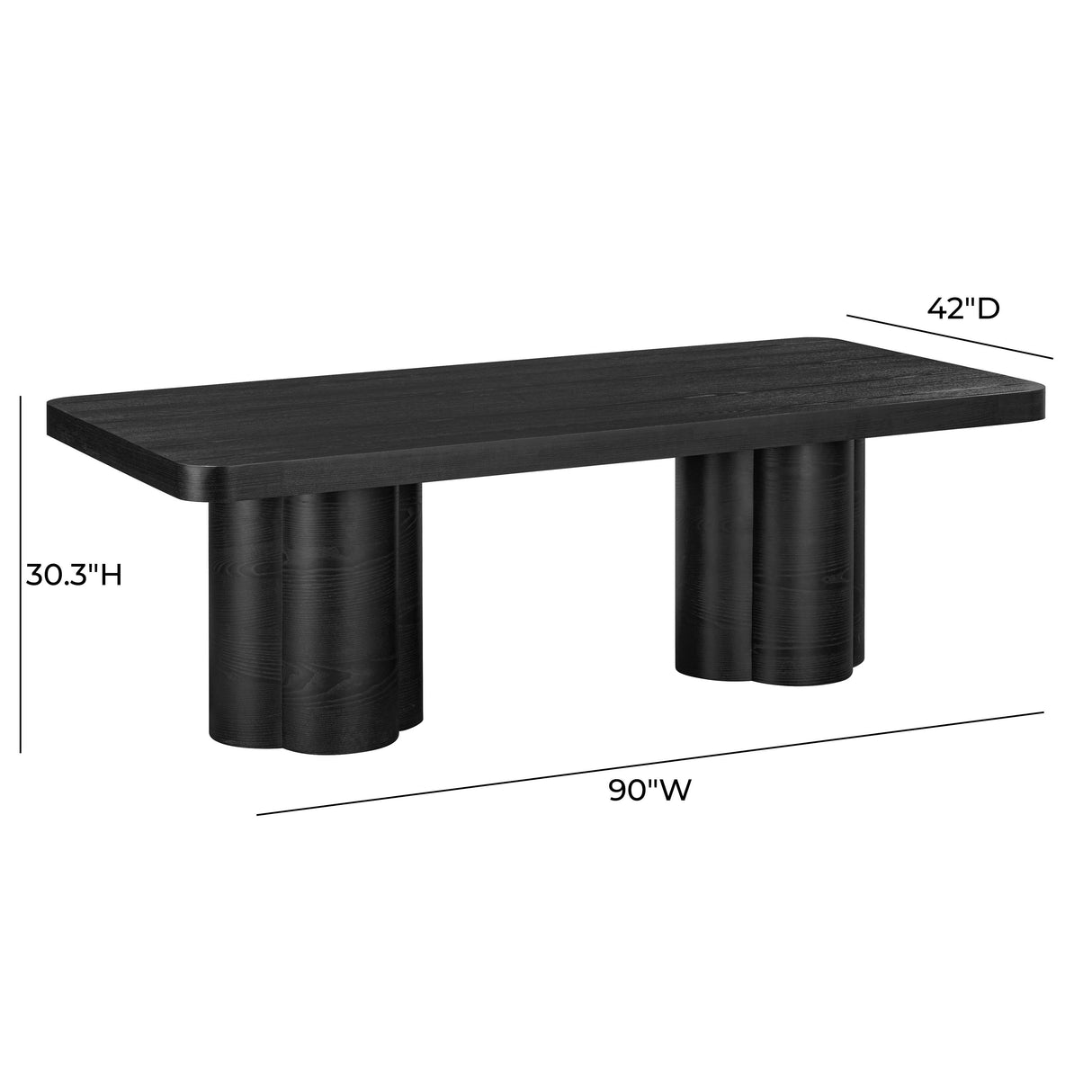 Bambi 90" Ash Rectangular Dining Table