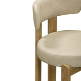 Odessa Taupe Vegan Leather Dining Chair