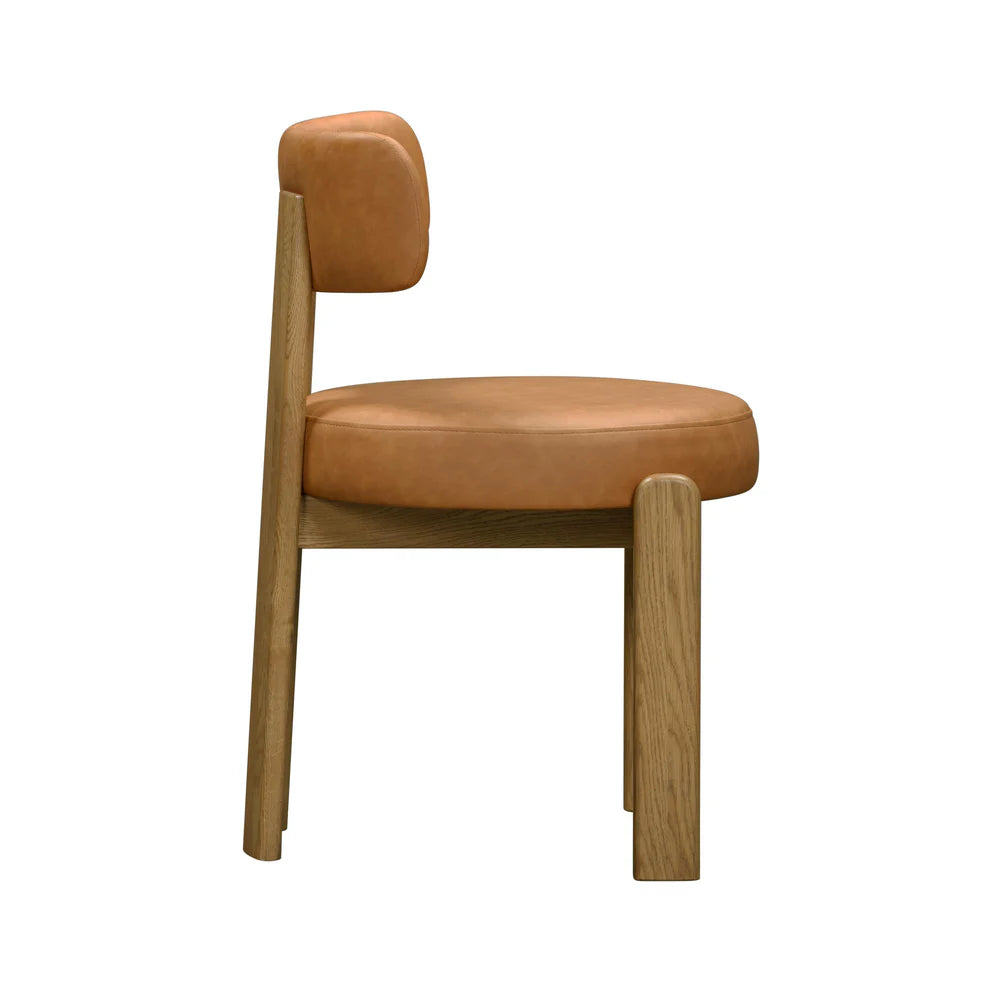 Odessa Taupe Vegan Leather Dining Chair