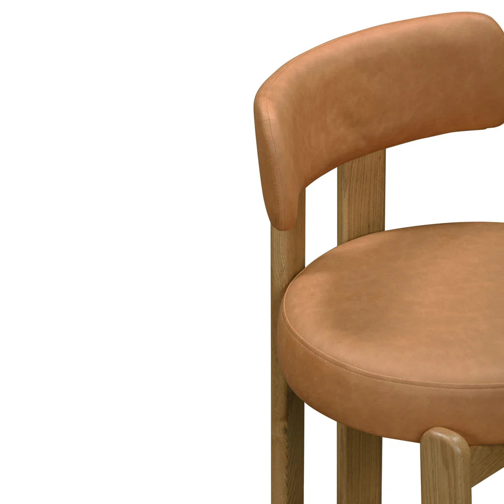 Odessa Taupe Vegan Leather Dining Chair