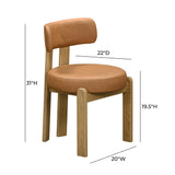 Odessa Taupe Vegan Leather Dining Chair