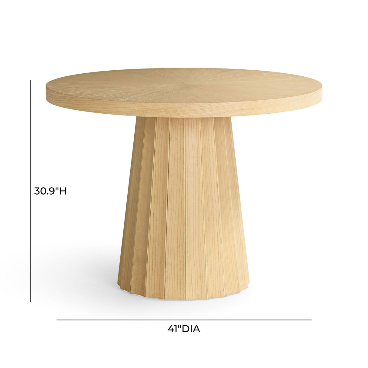 Meri Natural Round Dining Table (41"-56")
