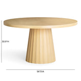 Meri Natural Round Dining Table (41"-56")