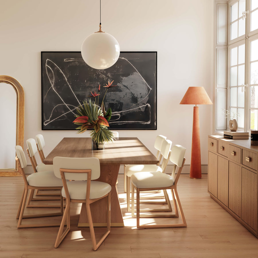 Bobbie Cream Vegan Leather Dining Chair