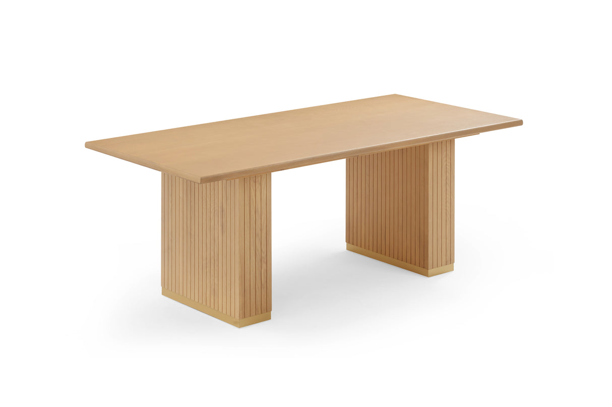 Chelsea 79" Natural Oak Wood Rectangular Dining Table