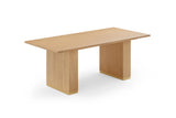 Chelsea 79" Natural Oak Wood Rectangular Dining Table