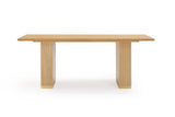 Chelsea 79" Natural Oak Wood Rectangular Dining Table