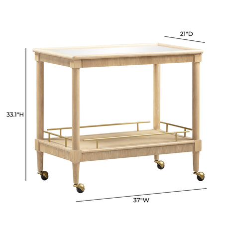 Slosh 37" Natural Ash Bar Cart - View 8