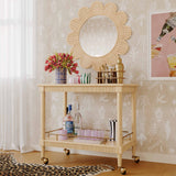 Slosh 37" Natural Ash Bar Cart - View 2