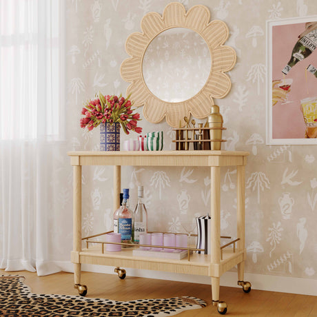 Slosh 37" Natural Ash Bar Cart - View 1