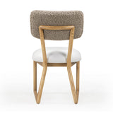 Bobbie Cream Vegan Leather and Grey Vegan Shearling Dining Chair