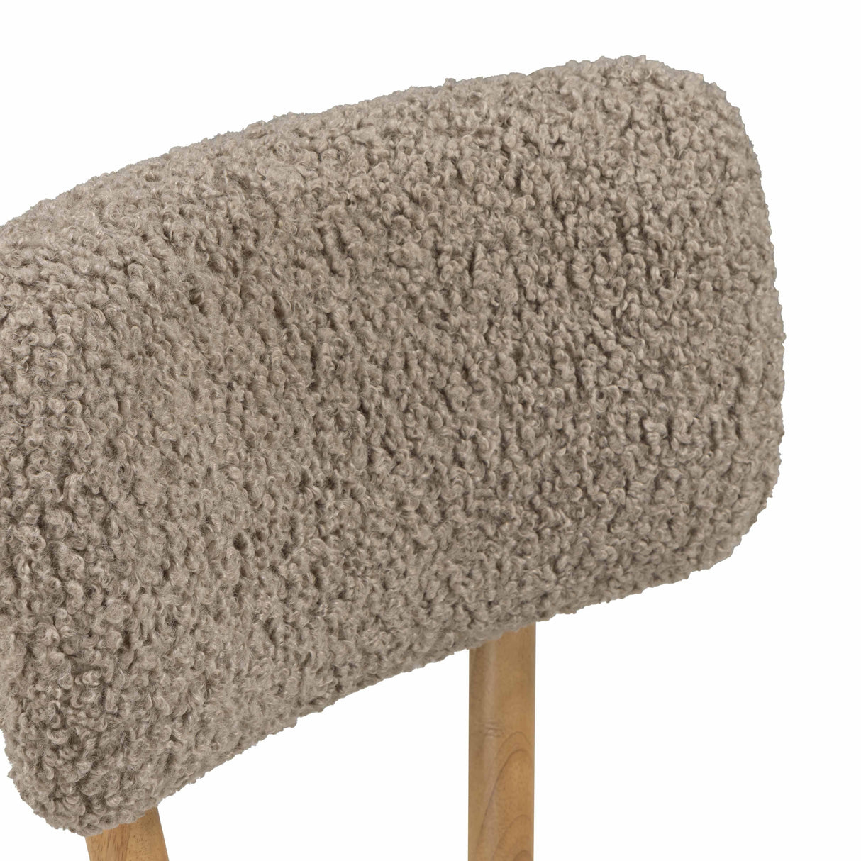 Bobbie Cream Vegan Leather and Grey Vegan Shearling Dining Chair