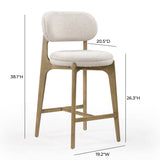 Carnation Performance Fabric Counter Stool