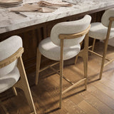 Carnation Performance Fabric Counter Stool