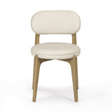 Carnation Cream Performance Vegan Leather Dining Chair