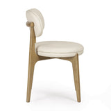 Carnation Cream Performance Vegan Leather Dining Chair
