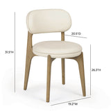 Carnation Cream Performance Vegan Leather Dining Chair