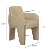Leo Performance Vegan Leather Dining Chair - View 24