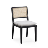 Tassina Cream Upcycled Performance Linen Dining Chair - View 1