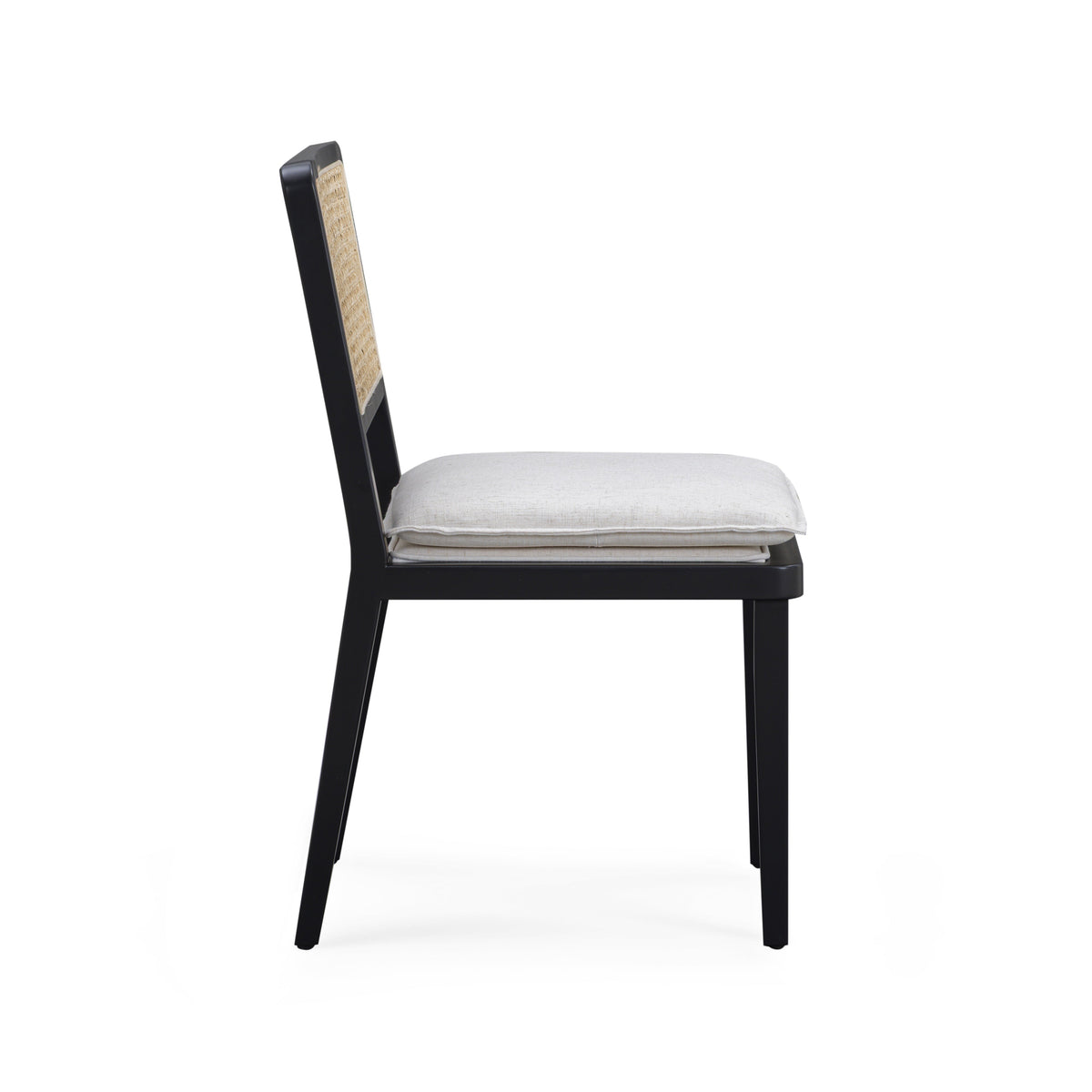 Tassina Cream Upcycled Performance Linen Dining Chair - View 4