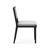 Tassina Cream Upcycled Performance Linen Dining Chair - View 4