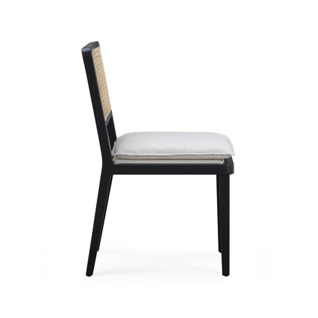 Tassina Cream Upcycled Performance Linen Dining Chair - View 4